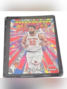 Topps Power Players Karl-Anthony Towns Red White Blue Basketball Card